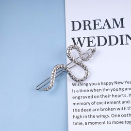 Dervivea Boho Snake Hair Clip Pins Snake Side Clip Barrette Silver Snake Hair Pin Metal Snake Hair Clips Decorative Hair Accessories for Women and Girls Headpiece
