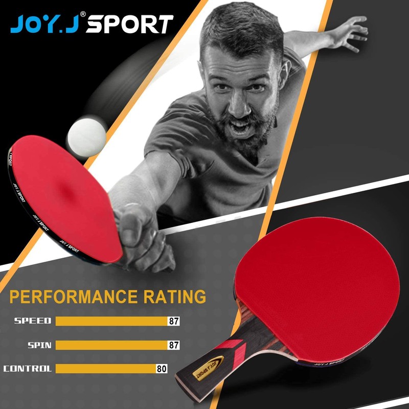 JOYJ Professional Table Tennis Paddle with Case, ITTF Approved Ping