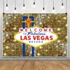 Xiaoterna 2.2 x 1.5 m Las Vegas Background Shiny Golden