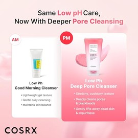 COSRX Low pH Pore Deep Cleanser, Gentle Exfoliating Face Wash for Blackheads, Clogged Pores with Red Rice & Inositol, AHA BHA PHA, Non-Comedogenic, Fo