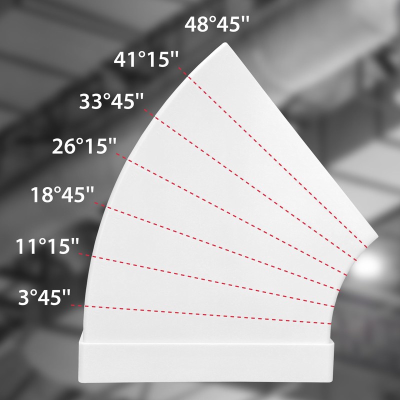 KOTARBAU® Flat Duct Bend 3° - 48° Horizontal Deflection Piece