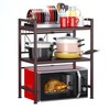 PUSDON Microwave Oven Rack, Adjustable Heavy Duty 3-Tier Shelf with