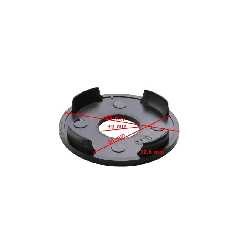 LST 4 x Wheel Centre Caps Hub Covers Black Diameter