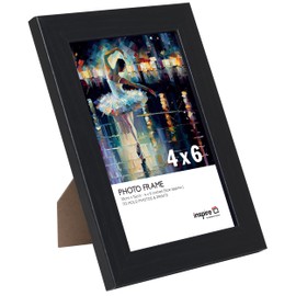 Inspire By Hampton CAMBRIDGE 4x6 (10x15cm) Black Photo Frame Acrylic (Non-Glass) Pack of 1
