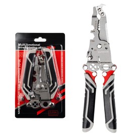 KANNIUGE 18 In 1 Multi-Functional Foldable Nippers Tool，Professional Stripper, Crimper, Pipe Wrench Tool Set, TPR Non-Slip Handle, Suitable For Electrical Maintenance, Home Diy, Outdoor Work