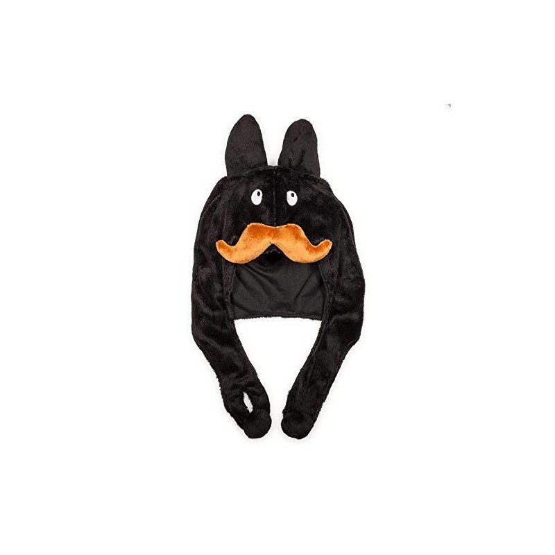 Frank Kozik kidrobot Moustache Black Labbit Ear Flaps Hat, black
