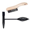 2 Pack Welding Chipping Hammer and Wire Brush Set, 11"