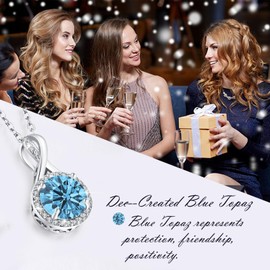 LAVUMO Women's Necklace Silver Rose Gold Chain Women's Jewellery Gifts for Women Girlfriend Wife MaMa for Birthday Christmas Valentine's Day Mother's Day Hypoallergenic Sterling Silver Jewellery,