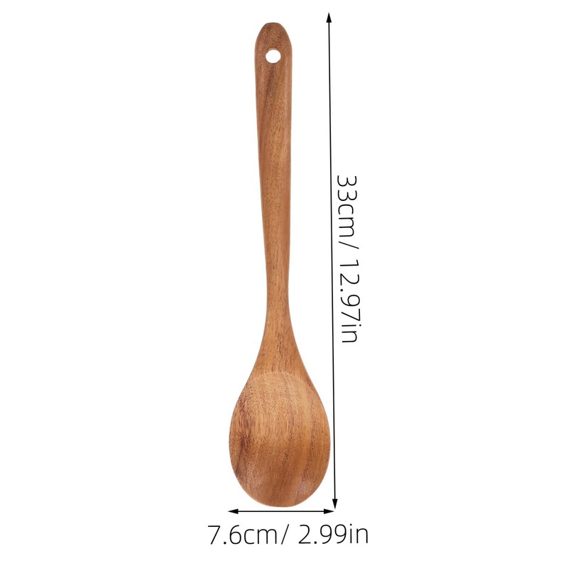MAGICLULU 2pcs Long Handle Cooking Spoon Heat-Resistant Utensils for Stir-Frying