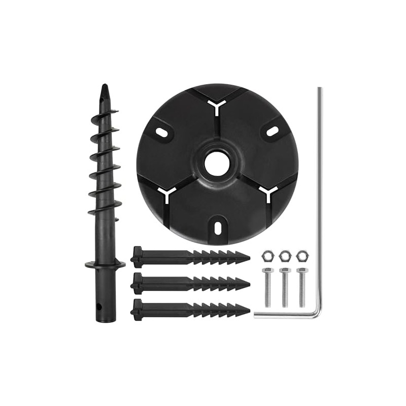LUTEC Ground Spike for Post Light, Black