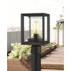 Emliviar Post Lights Outdoor Fixture, 1-Light Lamp Post Lantern, Black