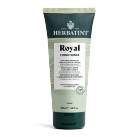Herbatint Royal Conditioner Gelatin Real Conditioner - 200 ml, Regenerating Conditioner Specially for Coloured Hair, Exclusive Formula with Acid pH Value and Organic Aloe Vera, 96% Natural