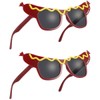 2pcs Women Hot Dog Sunglasses, Funny Dance Party Makeup Glasses