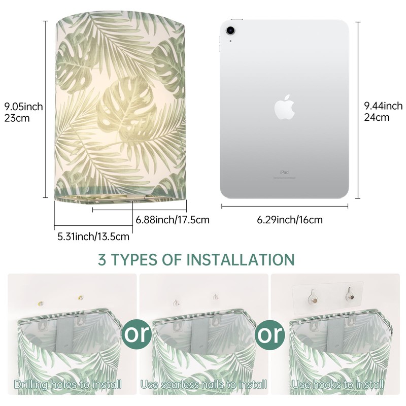 Shenmoyl Adhesive Battery Operated Wall Sconce Set of 2, 5000