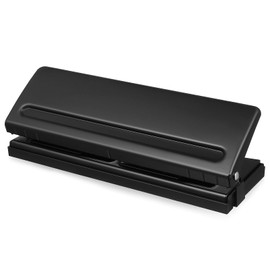 Lurrose 6 Hole Punch, Adjustable Paper Punch, Paper Puncher for Binder Notebook, A4/A5/B5 Size, Bible Size, Mini Size, with Horizontal Gauge, School, Kindergarten, Office