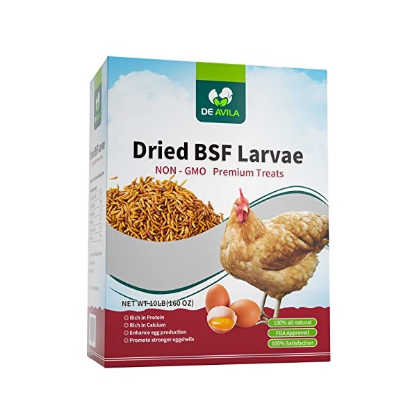 DE AVILA Dried Black Soldier Fly Larva 10 LBS 100%