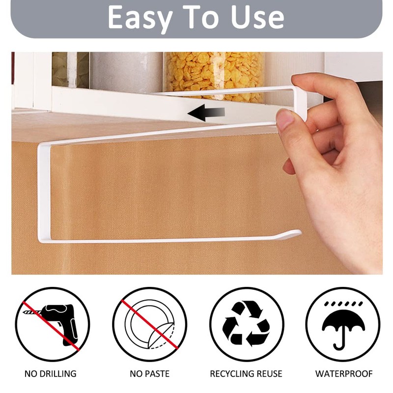 Jizxol Kitchen Roll Holder, No Drilling, Kitchen Roll Holder, Kitchen