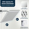 HammerHead Showers Solid Metal 8 Inch Square Rainfall Shower Head,