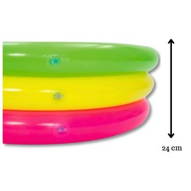 NARAMAKI® Pool Set for Inflatable Rings 70 x 24 cm Multi Colour – Inflatable Ball 51 cm + Free Band Assorted Colours