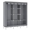 Yuqing Closet Armable Ropero Rack Guardaropa Recamara Organizacion Color Gris