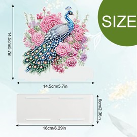 SHEGZHUC Diamond Painting Napkin Holder Diamond Painting Peacock Freestanding Tablecloth Dispenser Paper Towel Holder Napkin Frame Napkin Dispenser Diamond Painting Napkin Stand Gift