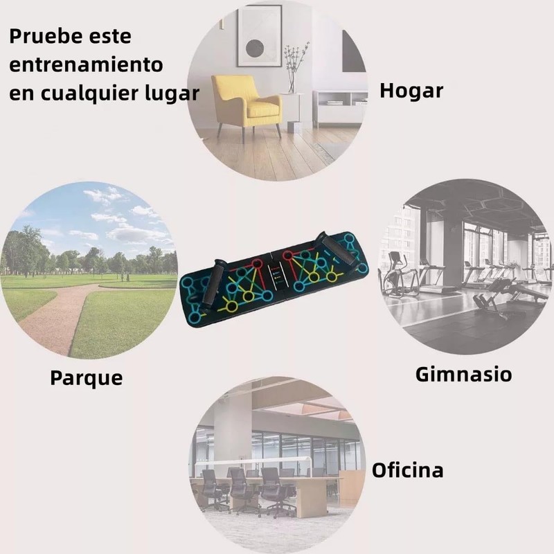 Bebeay Tabla Push-up Plegable, Tablero para Lagartijas Portátil Antideslizante Multifuncional