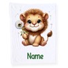 GRAZDesign Baby Blanket with Name, Soft Cuddly Blanket with Lion,