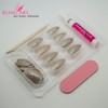 False Nails Bling Art Silver Gel Nails Stiletto Almond 24
