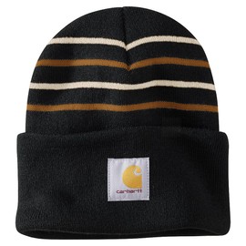 Carhartt Men's Knit Stripe Beanie, Black