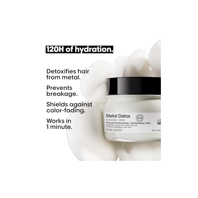 LOral Professionnel Metal Detox Mascarilla Capilar Anti-Metales, Cabello ms Suave