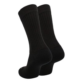 TCK Reacs Acrylic Multisport Crew Socks (Black, Large)