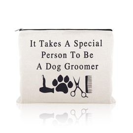Dog Groomer Gifts for Women Travel Cosmetic Makeup Bag Grooming Bag for Dog Groomers Pet Hairdresser Hair Stylist Appreciation Gifts for Women Funny Christmas Birthday Gift for Pet Groomer