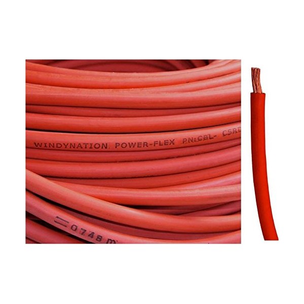WINDYNATION Red and Black Welding Lead & Car Battery Copper