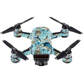 MightySkins Skin Compatible With DJI Spark Mini - Island Fish | Protective, Durable, and Unique Vinyl Decal wrap cover | Easy To Apply, Remove, and Change Styles | Made in the USA