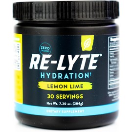 REDMOND RE-LYTE, Electrolitos Naturales con Real-Salt, Hidratación Clean sin Calorías ni Azúcares, 30 Porciones, Sabor Lemon Lime