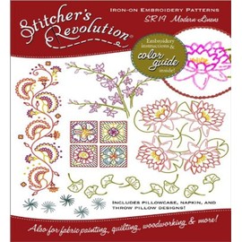 Stitcher's Revolution Iron-On Transfer Pattern for Embroidery, Modern Linens