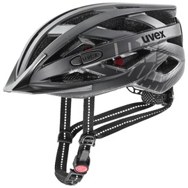 uvex city i-vo Lightweight City Helmet for Men and Women Including LED Light Individual Size Adjustment All Black Matt 56-60 cm