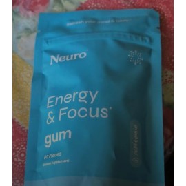 Unbranded Neurological Gum Energy Caffeine 90 Pieces Normal Strength L-theanine Peppermint