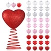 MiniInflat 37 Pcs Valentine‘s Day Tree Decorations Glitter Heart Tree