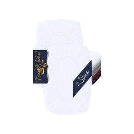 Marie´s Home Pack of 2 Pillowcases for Neck Support Pillow, Pillow Case for Neck Pillow, Fitted Cover and Cushion Cover, Silk Pillowcase 1627.2372, S, White