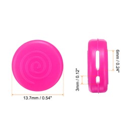 HARFINGTON 20 Pairs Glasses Ear Grip Silicone Double Holes Type 13.7mm Eyeglasses Temple Grips Retainer Anti Slip Soft Eyeglass Ear Grips for Eyeglasses Sunglasses Sport Glasses, Rose Red