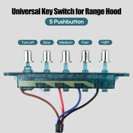 Gralara Range Hood Switch,Range Hood Switch,5 Button for Universal Range Hood