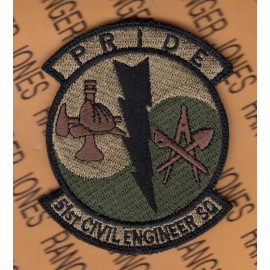 USAF Air Force 51st Civil Engineer Sq CES 3.25" OCP w/ HOOK patch c/e