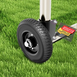 USCaster 1 Pack 8 Inch Gate Wheel Gate Caster for 1-5/8" to 2-1/2" Diameter Round Tube Gates,300 lb Capacity,with Screws & Wrenches(Black)