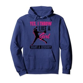 Yes, I Throw Like A Girl | Cool Pitchers Funny Softball Gift Pullover Hoodie