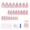 THCEVRLA Nail Tips - Pink Almond Book Handmade Nail Tips