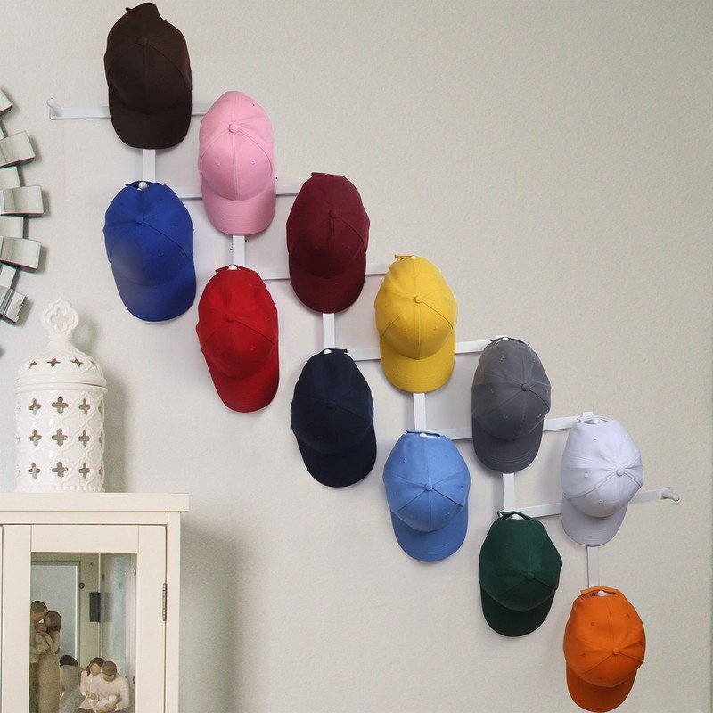 SKOLOO Hat Rack for Wall with 17 Hooks, Solid Wooden,