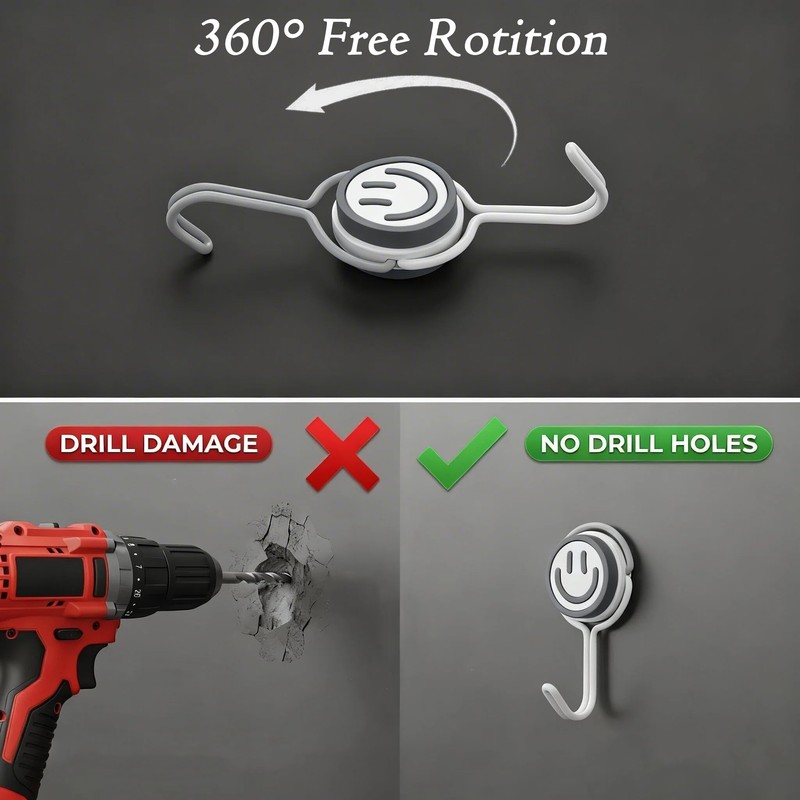 6 PCS Metal Magnetic Hook, 60LBS Heavy Duty with Swivel