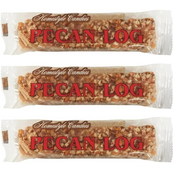 Crown Candy Pecan Log Candy Bar, 2.5 Ounces (Bundle of