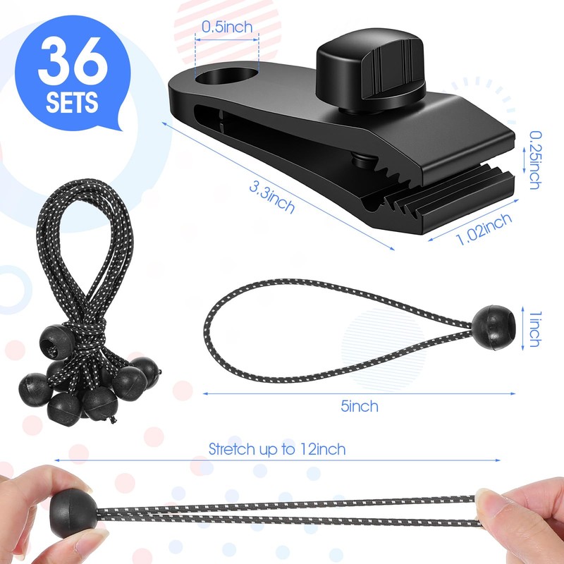 72 Pcs Tarp Clips Lock Grip, Heavy Duty Tarp Clamps